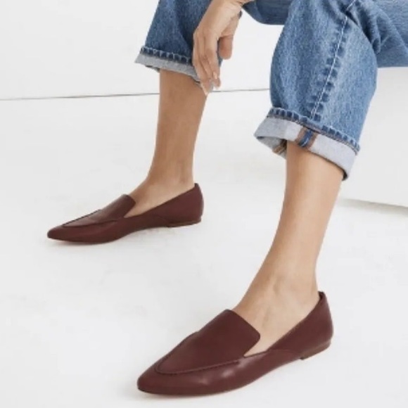 J. Crew Academy Loafer Burgundy Burnished Beet Stacked Heel size 8 - Picture 1 of 9